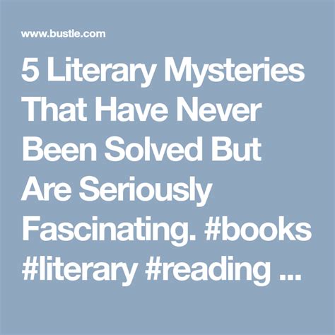 5 Literary Mysteries That Have Never Been Solved But Are Seriously