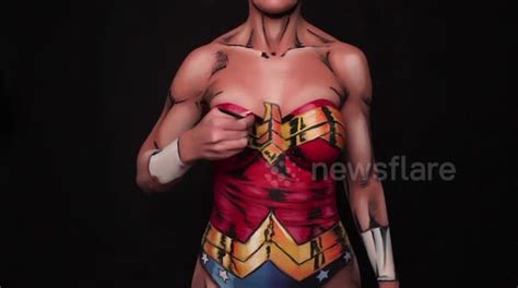 Celebrate WW84 With Amazing Wonder Woman Bodypainting Transformation
