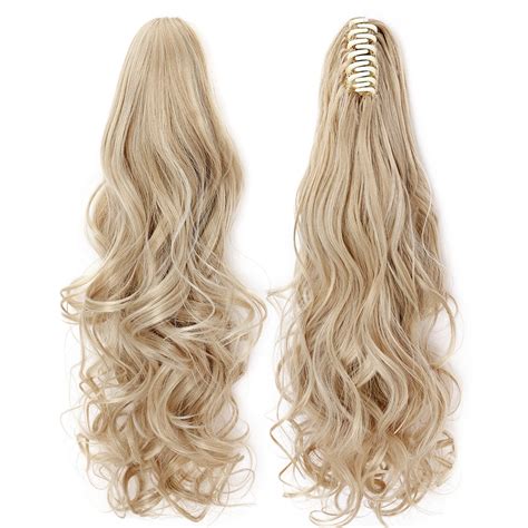 Sego Long Thick Claw Ponytail Hair Extension Synthetic Curly Real Hair