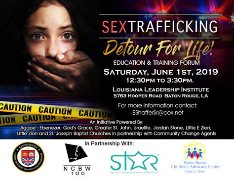 Sex Trafficking Detour For Life Education And Training Forum Baton Rouge Star