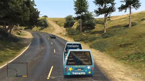 Grand Theft Auto 5 Tour Bus Vinewood Driving Gameplay Hd Youtube