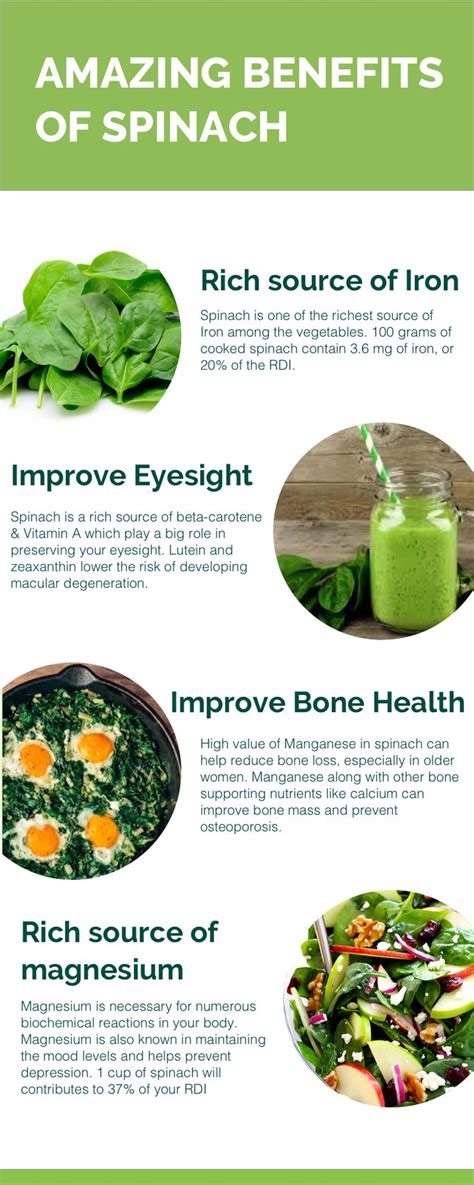 Health Benefits Of Spinach Infographic 7 Amazing Benefits Spinach