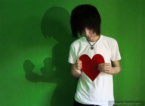 Shadow Heart Emo Boy Sad Broken Heart Cute
