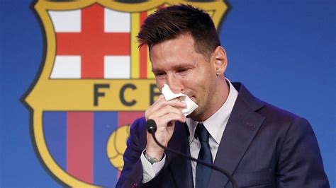 Messi Bid Farewell To Barcelona In Tears Teller Report