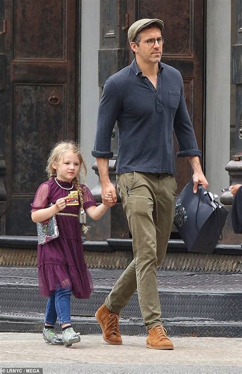 2 (daughters james reynolds and ines reynolds). Ryan Reynolds sweetly holds hands with his daughter James ...