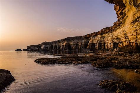 Hd Wallpaper Brown Cliff And Body Of Water Cyprus Cavo Greko