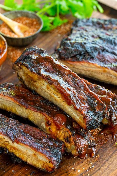 Prepare a gas grill by heating up one side of the grill to low and leaving the other fork tender, seasoned with a dry rub and baked in the oven and you get the best boneless pork ribs ever! Memphis-Style Barbecue Pork Ribs - Jessica Gavin | Recipe ...