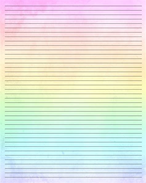 Image Result For Lined Paper Rainbow Colored Writing Paper Writing