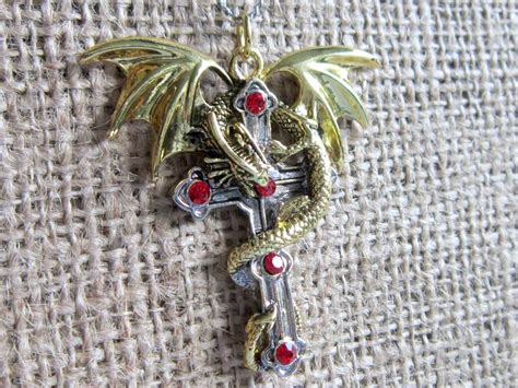 Dragon Cross Silver Necklace Dragonrat Jewellery