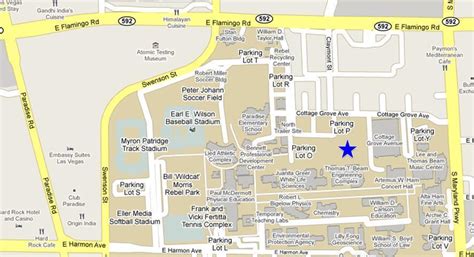 Unlv Libraries Campus Map With Locations Of Libraries