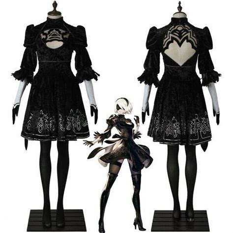 Nier Automata 2b 2e Yorha No 2 Type Costume Dress For Cosplay Full Set Outfit Ebay