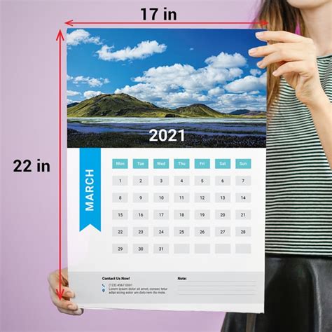 17×22 Big Size Wall Calendar Redpixel Printworks