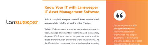 Know Your It With Lansweeper It Asset Management Software It