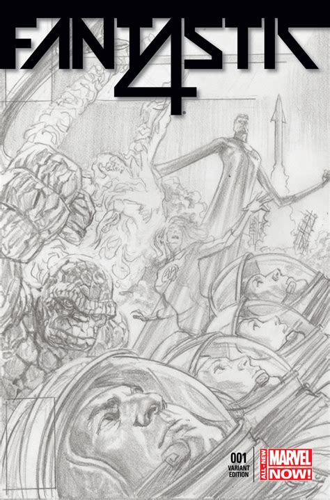 Fantastic Four 2014 1 Ross 75th Anniversary Sketch Variant Comic