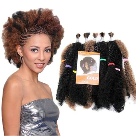 Bend the extension hair so that the center remains in between the 2 split halves of real hair. Noble Gold 100% Kanekalon Synthetic Braids Afro Kinky ...
