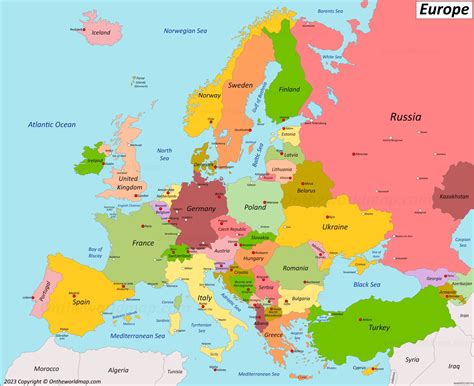 Europe Map Countries And Cities Of Europe Detailed Maps Of Europe