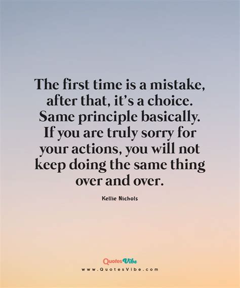 The first time is a mistake, after that.. | Quote of the day, Quotes