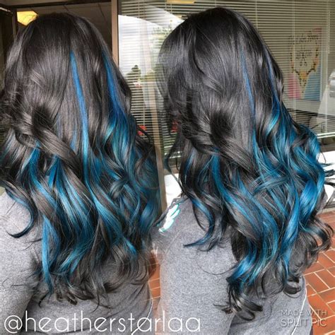 Related Image Hair Streaks Blue Hair Highlights