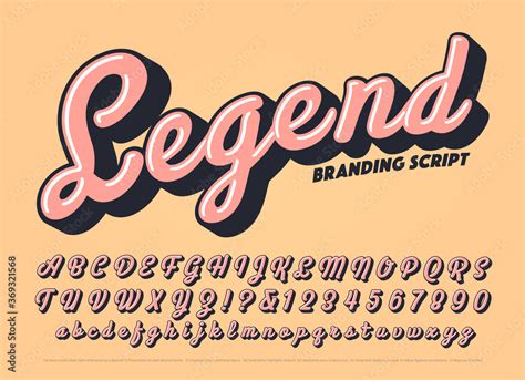 Vector Bold Script Alphabet Legend Font Is A Cursive Branding