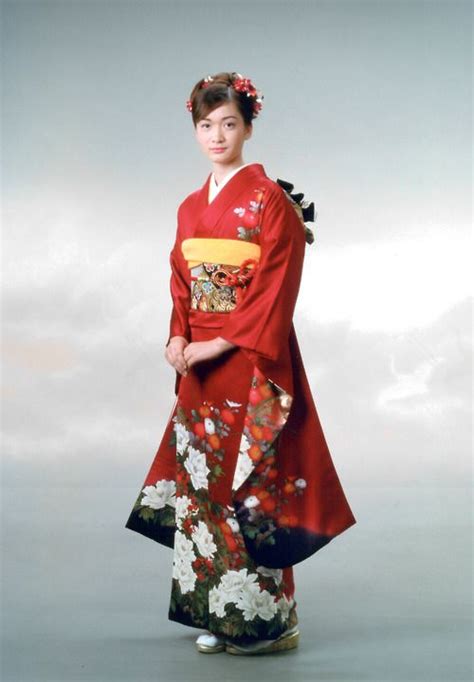 Contemporary Furisode Long Sleeved Kimono For Unmarried Women In Japan Japanese Traditional