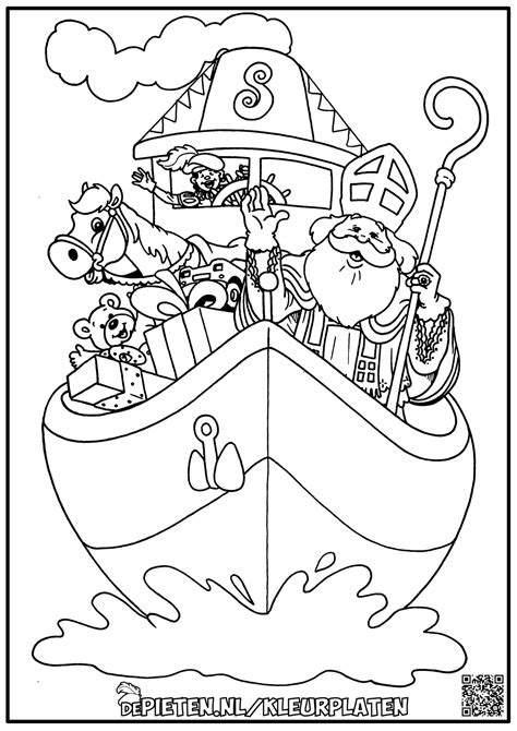 36 kleurplaat sinterklaas stoomboot