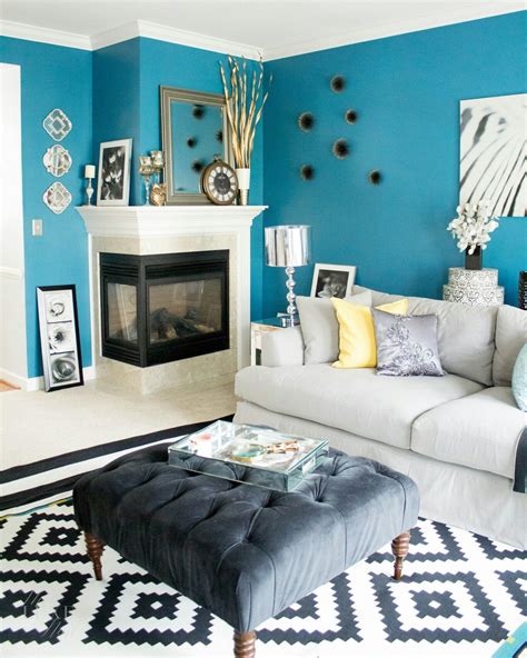 Living Room Styling By Three Luxe Nine Sherwin Williams Loch Blue