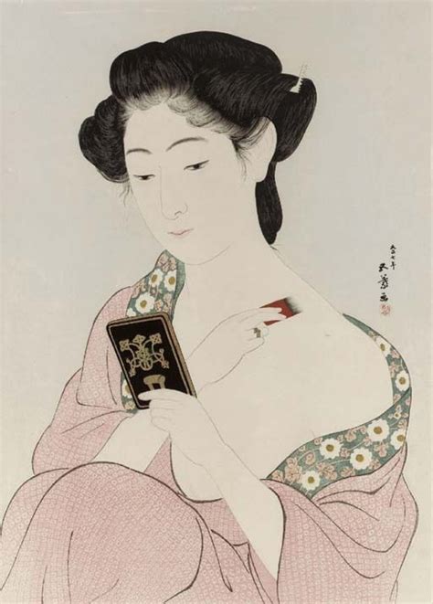 Poboh “ 化粧の女（kesho No Onna） Woman Applying Make Up 1918 橋口五葉 Hashiguchi Goyo 1880 1921
