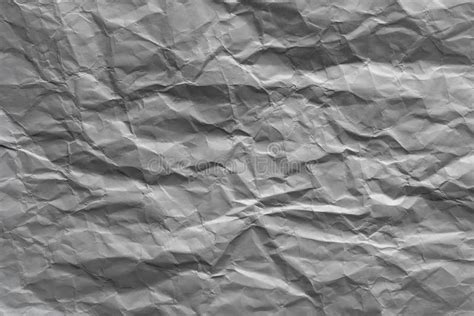 Crumpled Gray Paper With Vignette Background Texture Stock Photo