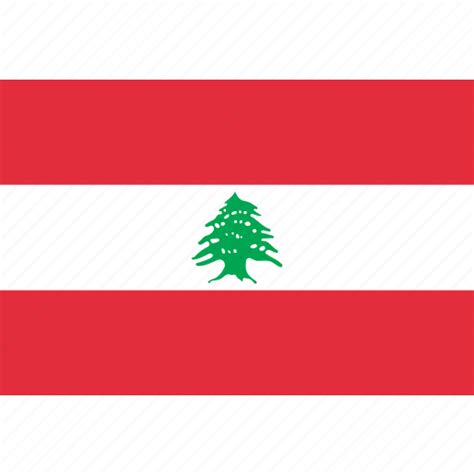 Country Flag Lebanese Lebanon National Icon