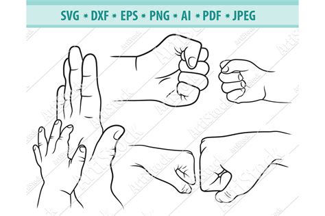 Dad And Son Fist Bump Fist Bump Svg Dad And Daughter Fist Bump Dxf