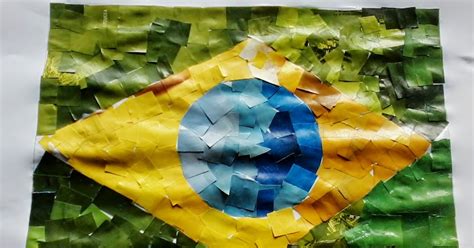 Arteeduc Mosaico Da Bandeira Do Brasil Copa