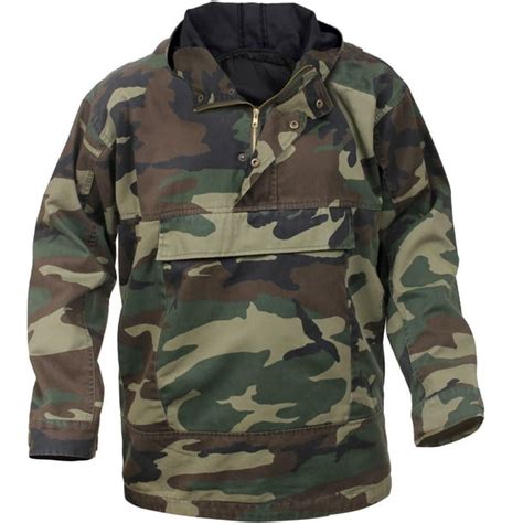 Rothco Camo Anorak Hoodie Military Parka Outdoor Army Tactical