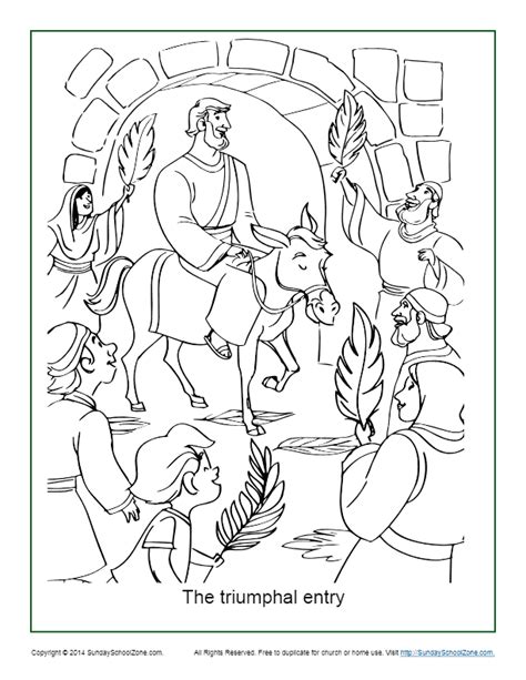 Free Printable Palm Sunday Coloring Page On Sunday School Zone