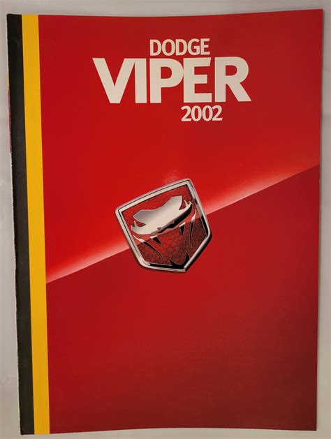 2002 Viper Brochure Viper Club Of America