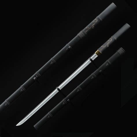 Handmade Black Bamboo Japanese Ninjato Ninja Swords Samurai Etsy