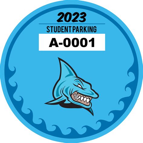 Custom Circle Parking Permit Decals Car Stickers
