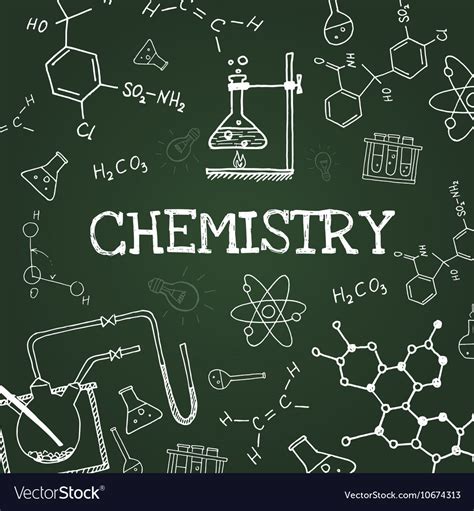 Chalk Draw Chemistry Elements Royalty Free Vector Image