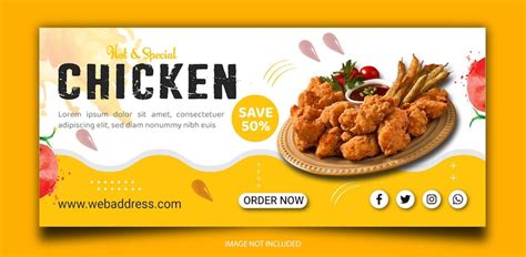 Premium Vector Fried Chicken Promotion And Restaurant Facebook Cover