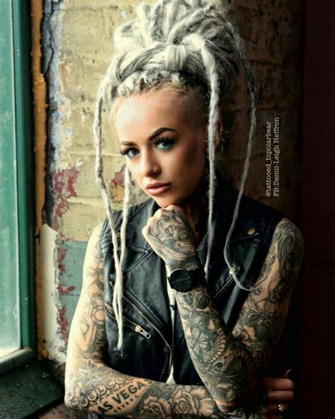 ♥♥♥ dreads dreadlocks tattoo ink boho blonde dreadlocks girl blonde dreads dreads styles