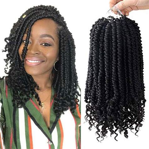 6 Pack Senegalese Spring Twist Crochet Hair Curl End Bomb Twist Crochet