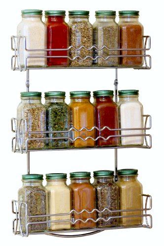 Decobros 3 Tier Wall Mounted Spice Rack Chrome Maryland Kitchen