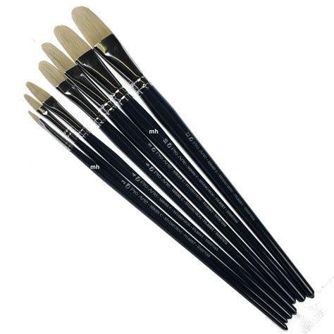 Pro Arte Series C Filbert Brushes Oil Acrylic Paint Single Brush Hog