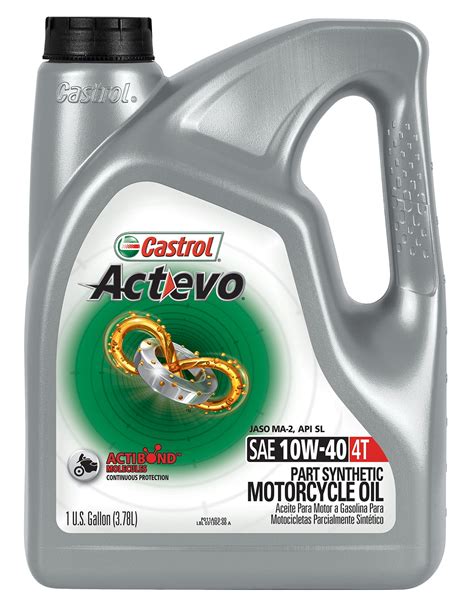 Castrol Actevo 4t 10w 40 Part Synthetic Motorcycle Oil 1 Gal