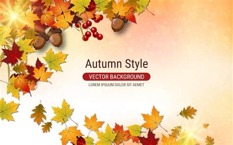 Premium Vector Autumn Style Elegant Vector Background