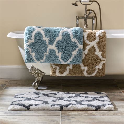 If you just want protection from icy tiles after a soothing hot rinse, either is a great option, but whether you choose a bath rug or bath mat, search for fabrics that won't get soggy from frequent humidity. Shop our collection of bath mats and rugs for a style and ...