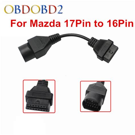 New Arrival For Mazda 17 Pin To 16 Pin Connector Obd2 Obdii Diagnostic