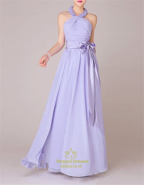 Lilac Bridesmaid Dresses Chiffon One Shoulder With Sleeves Vampal Dresses
