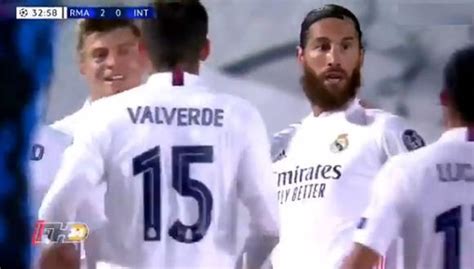 Real Madrid Vs Inter De Milán En Vivo Gol Sergio Ramos Para El 2 0 De