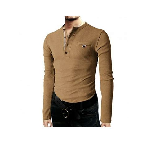 Skylinewears Skylinewears Mens Thermal Slim Fit Fashion Casual Henley