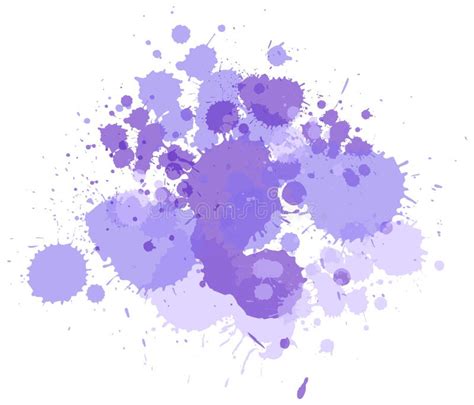 Watercolor Splash In Purple On White Background Stock Vector